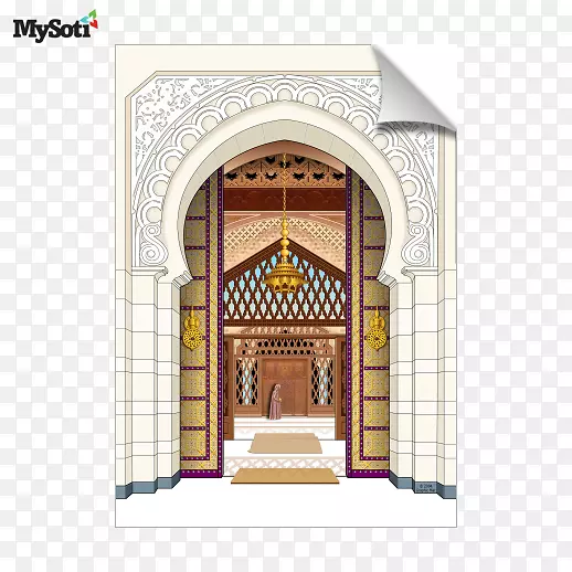 门窗立面摩洛哥美食门摩洛哥水彩画清真寺