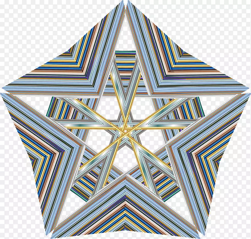 几何对称线三角形-三维恒星
