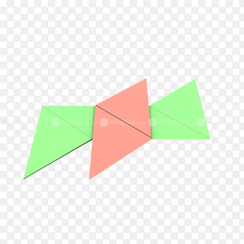 三角线长方形-半折