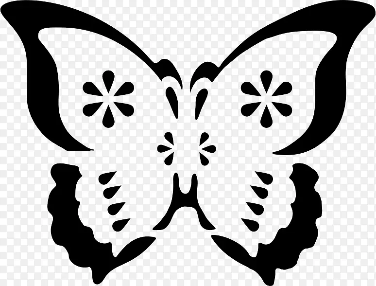 蝴蝶艺术剪贴画-模板