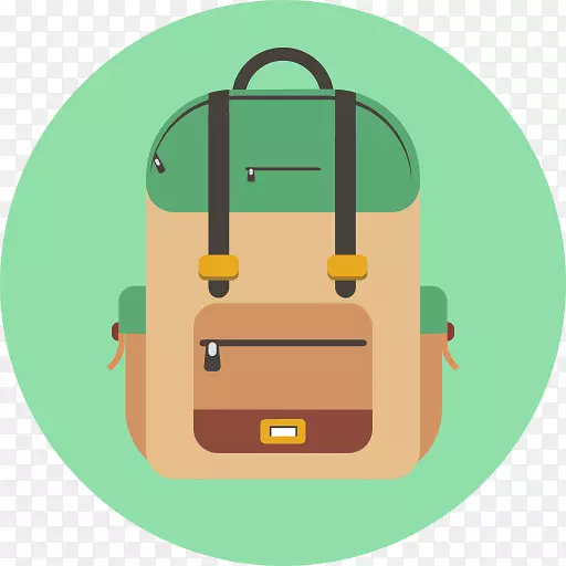 背包电脑图标行李旅行-出国旅行