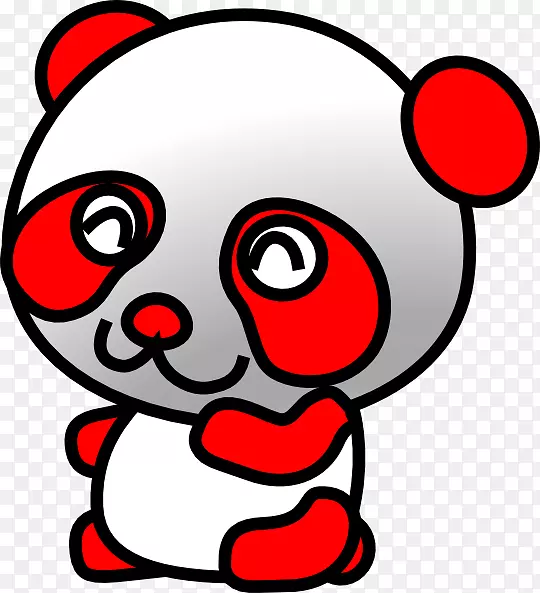 大熊猫熊可爱剪贴画-熊猫卡通