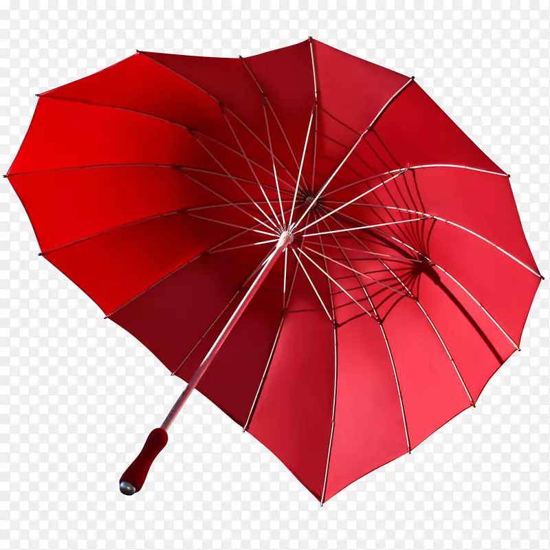 雨伞红色心雨伞红色雨伞