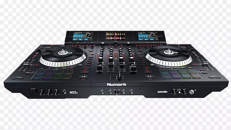 DJ控制器音频混频器Numark工业光盘骑师-带转盘的dj