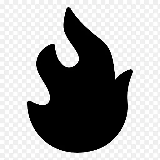 火焰电脑图标火-黑色冷火焰