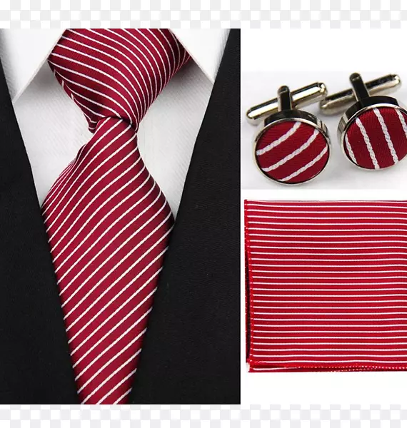 领带红色服装配件手帕领带夹.红色领带