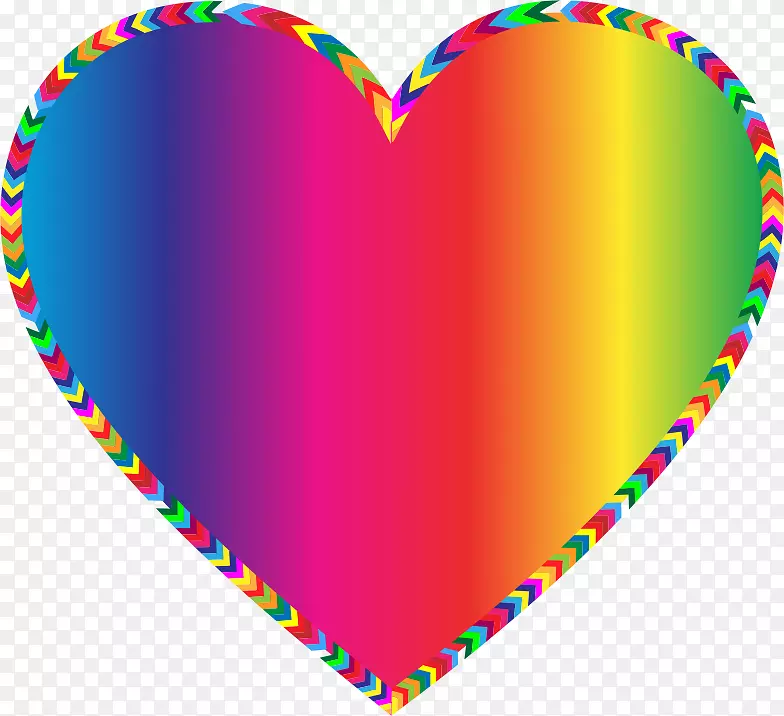 彩色心脏彩虹剪贴画.彩色