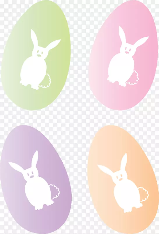 兔子复活节兔子快速边境干预小组动物-五颜六色的复活节