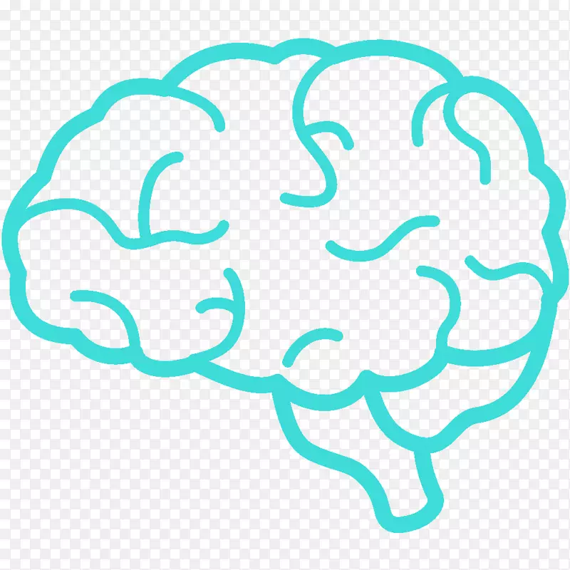 人脑轮廓电脑图标剪辑艺术脑思维