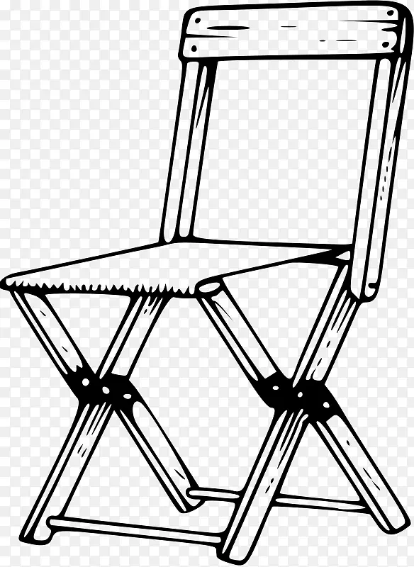 折叠椅桌家具剪贴画画布