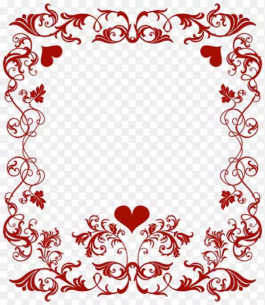 情人节心脏夹艺术-高科技纸边框