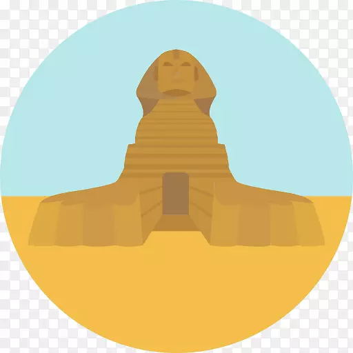 吉萨埃及金字塔大狮身人面像电脑图标剪贴画埃及