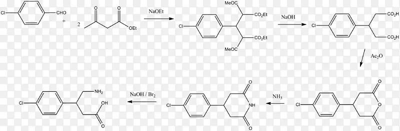 巴氯芬化学合成化学反应前药物缩合反应合成