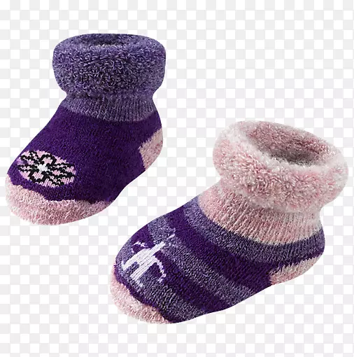 SmartWool袜鞋紫色婴儿袜