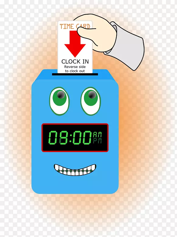 计时和考勤钟数字时钟剪辑艺术自计时器