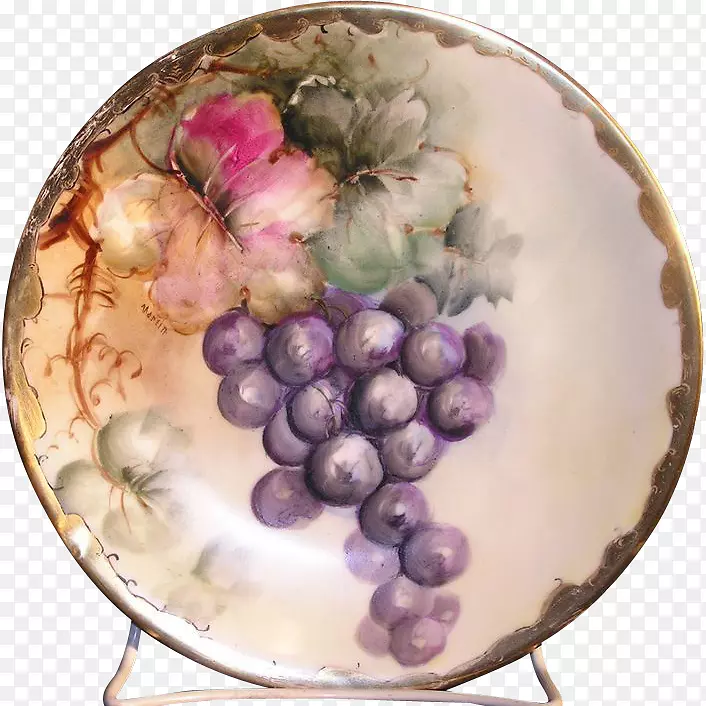 餐具葡萄花纹紫罗兰手绘葡萄