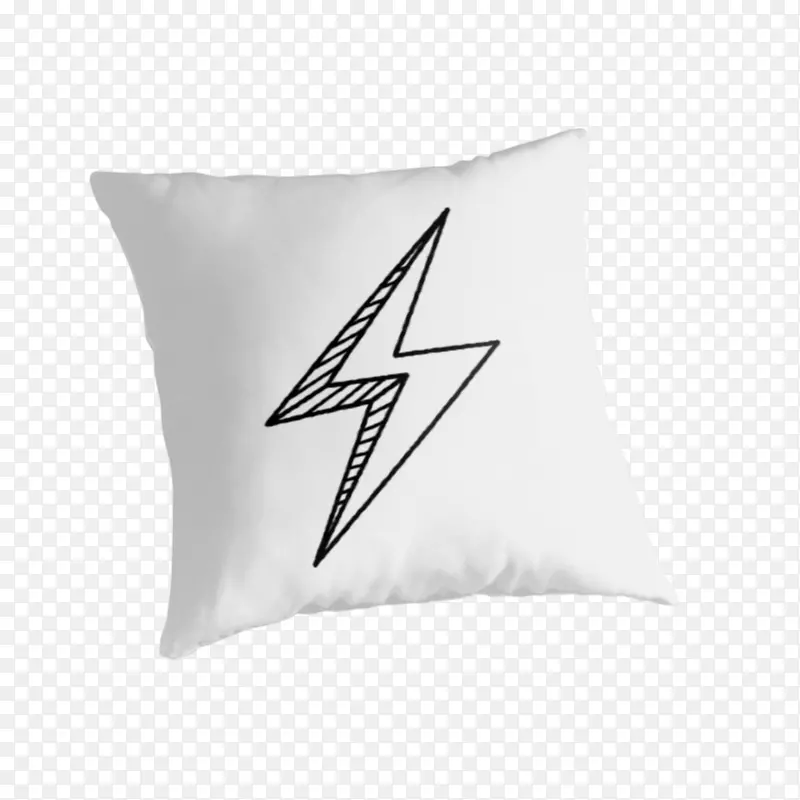 投掷枕头垫单色摄影纺织品手绘闪电