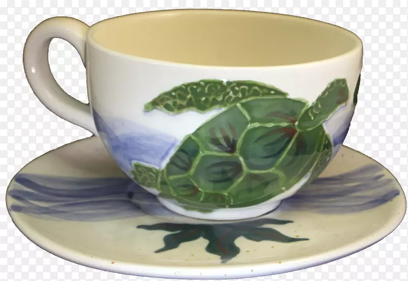 餐具碟杯陶瓷盘子手绘咖啡杯png