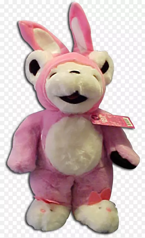 熊毛绒玩具&毛绒玩具复活节兔子粉红耳朵