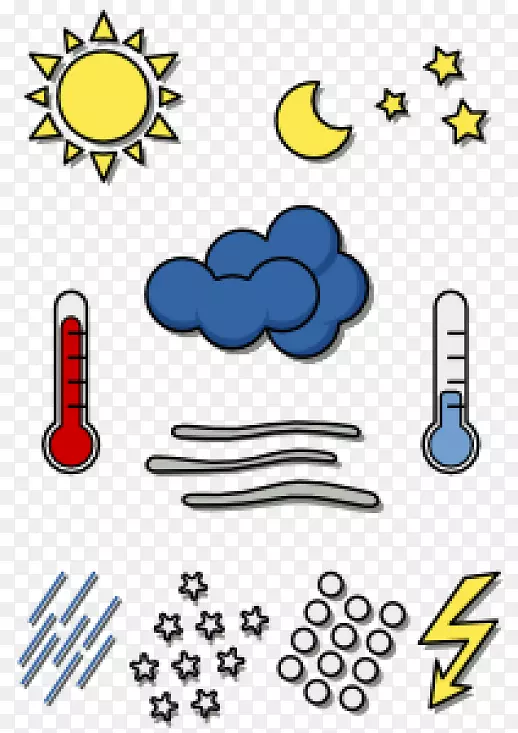 天气图天气预报剪辑艺术卡通图