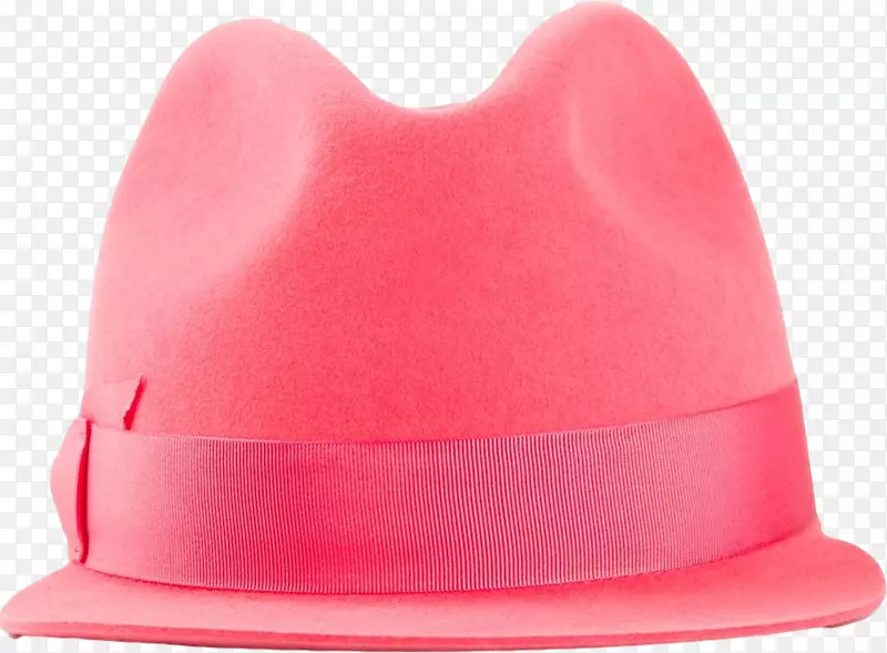 帽子帽-粉红兔耳