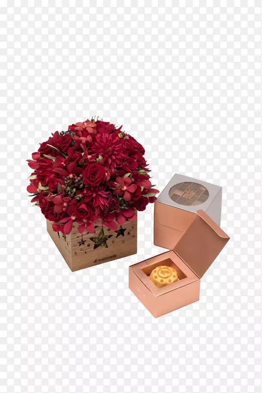 切花花型花瓣月饼盒