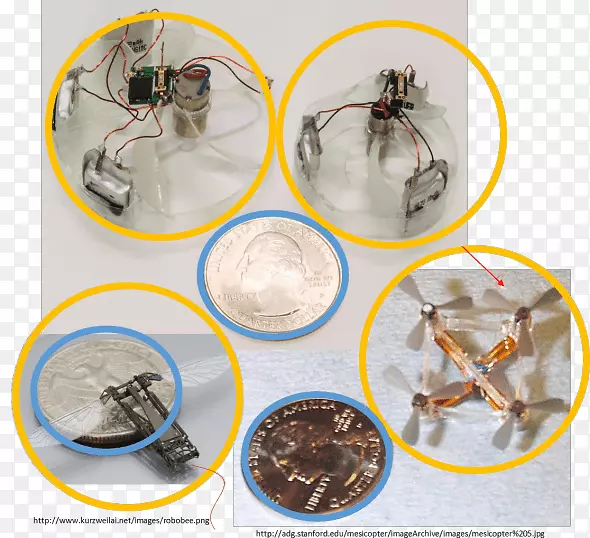 piccolissimo无人驾驶飞行器三维打印机器人昆虫四翼飞行器