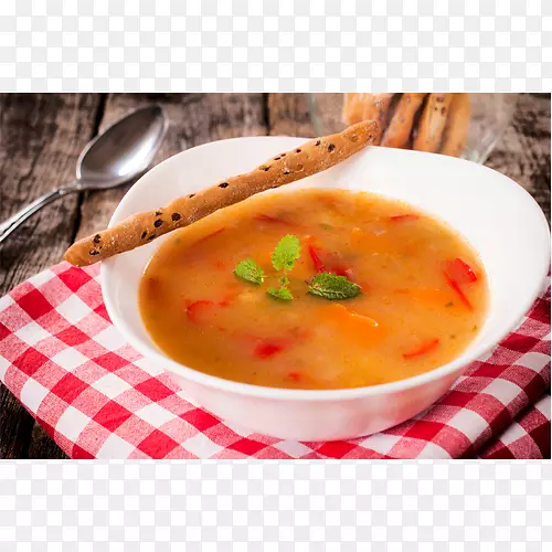 小扁豆汤，番茄汤，蔬菜汤