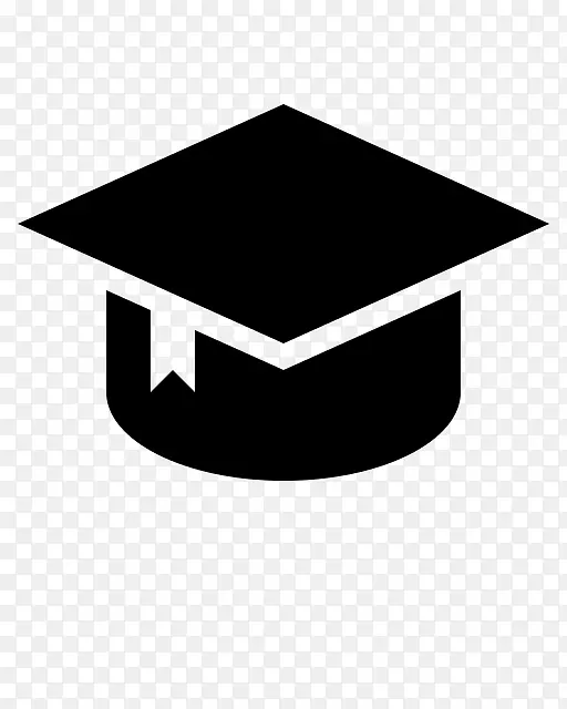 计算机图标方形学术帽毕业典礼学位.大学