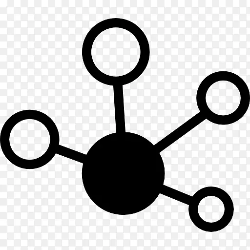 分子计算机图标形状.分子