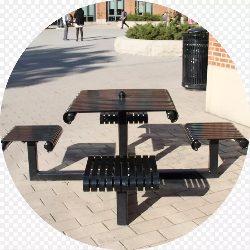 餐桌花园家具长椅-请保护公共设施