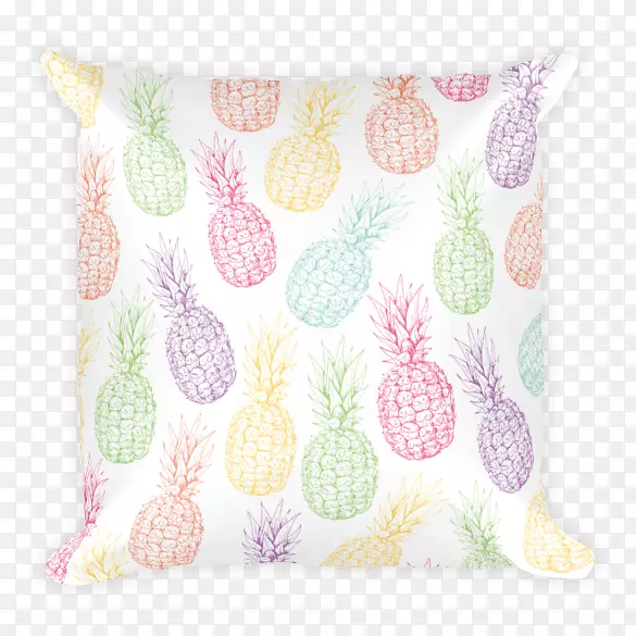 投掷枕头菠萝毛巾垫水彩菠萝
