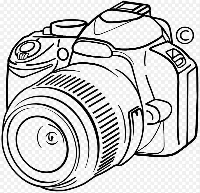 摄影素描相机标志