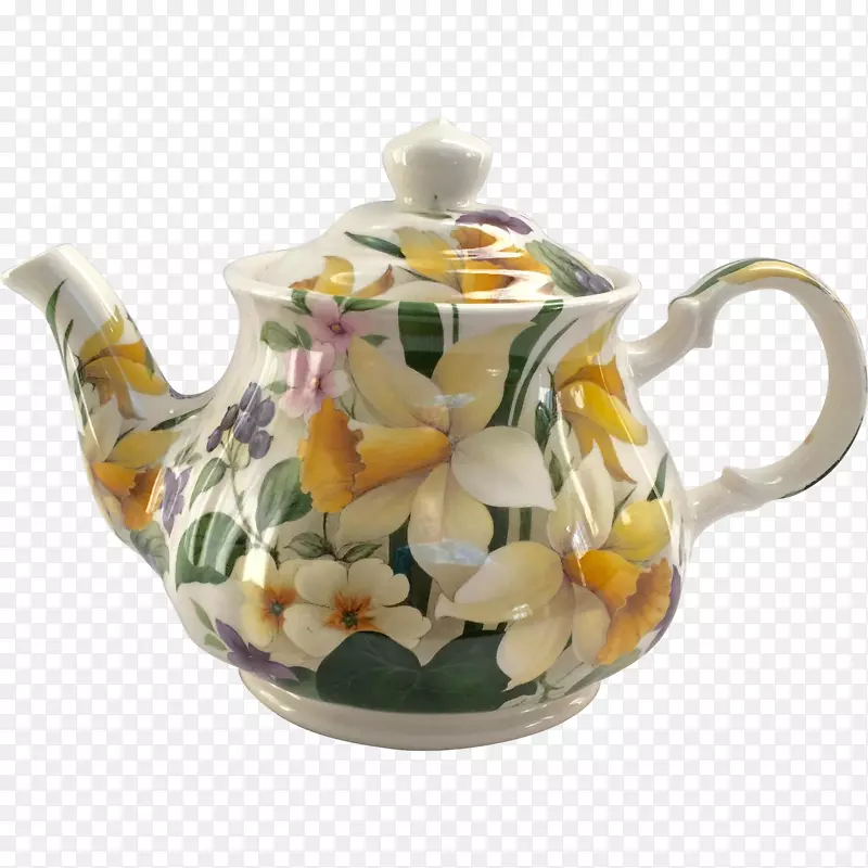 茶壶瓷花设计.茶
