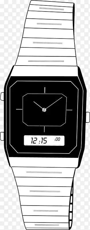手表数字时钟剪辑艺术-手表