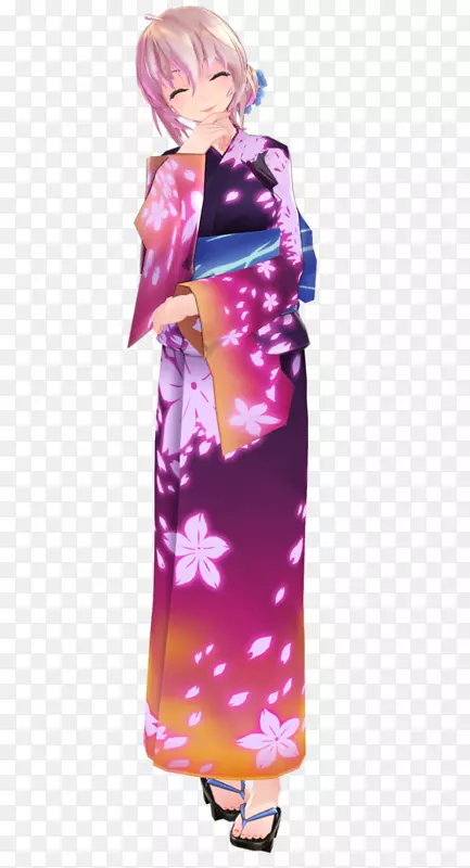 和服Yukata MikuMikudan MegususLuka-Hatsune Miku