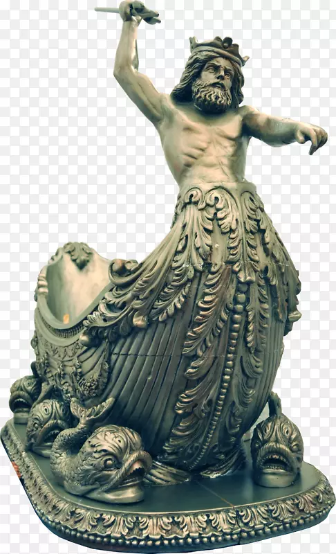 雕塑雕像，海王星·波塞冬国王，梅洛斯-人