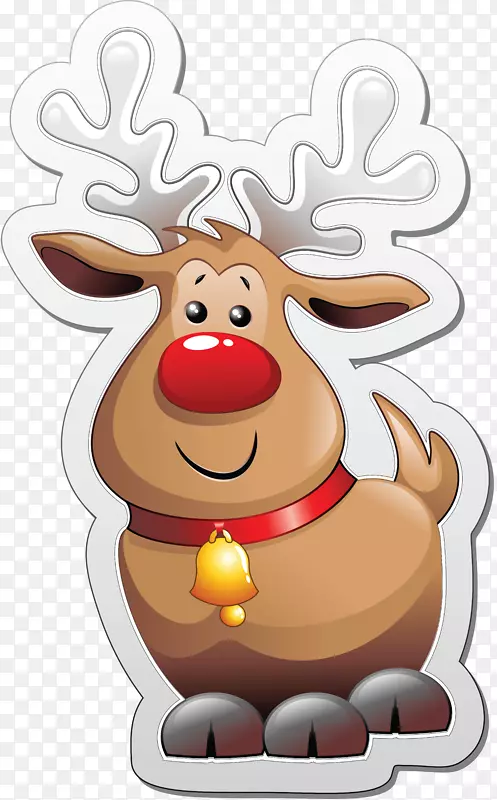 圣诞老人的驯鹿鲁道夫圣诞驯鹿