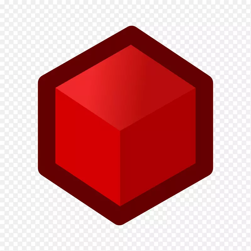 计算机图标立方体红色剪辑艺术立方体