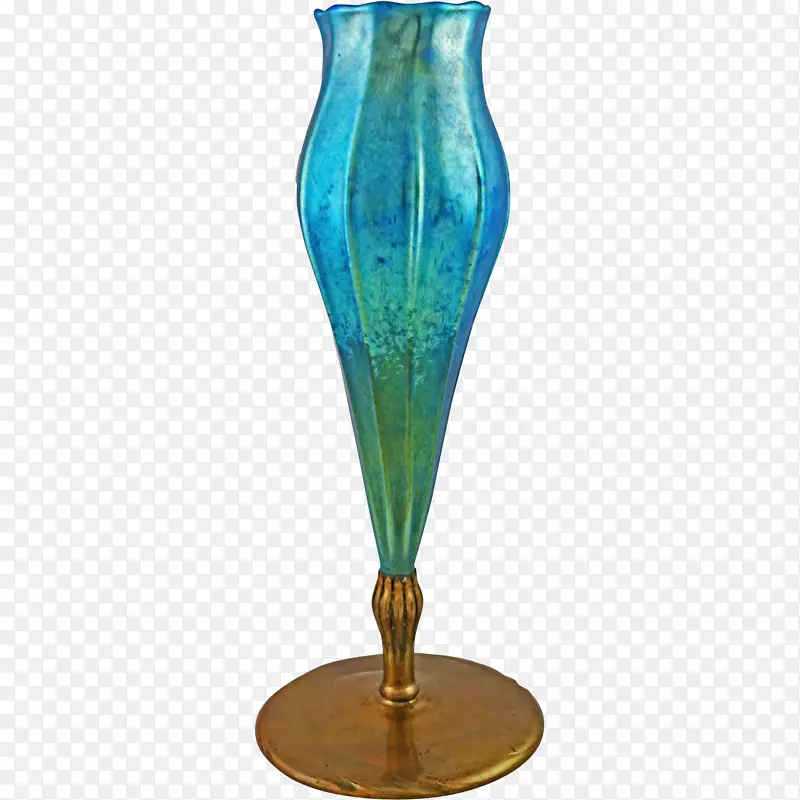 玻璃孔雀花瓶蒂芙尼玻璃