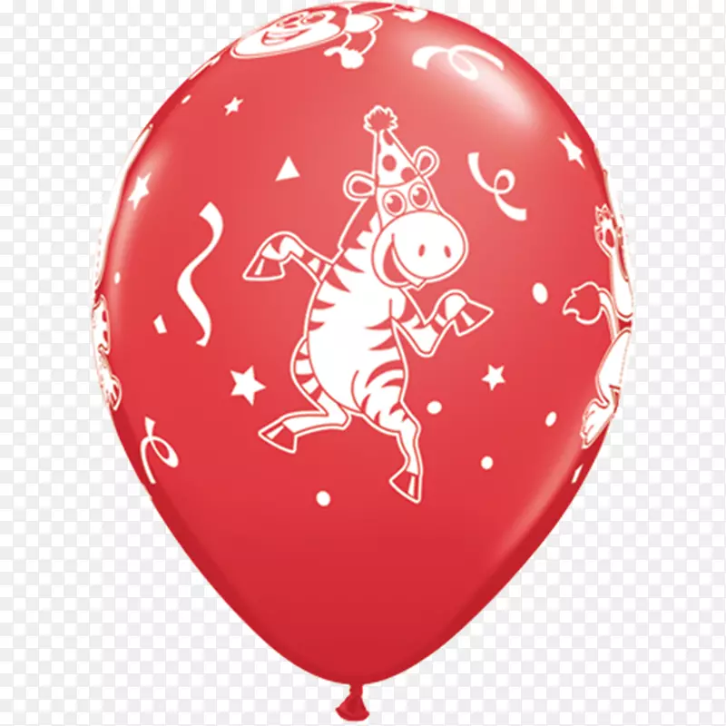 气球派对蓝色动物生日嘉年华-气球