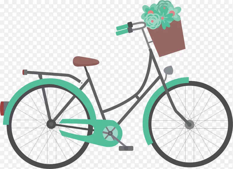 城市自行车巡洋舰自行车踏板车架自行车车轮自行车