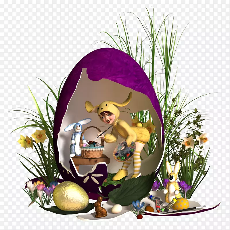 复活节兔子复活节彩蛋假期圣诞节-复活节