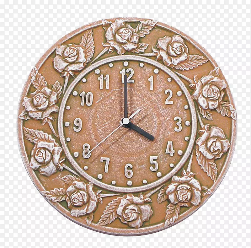 钟表金属铜棕色圆钟