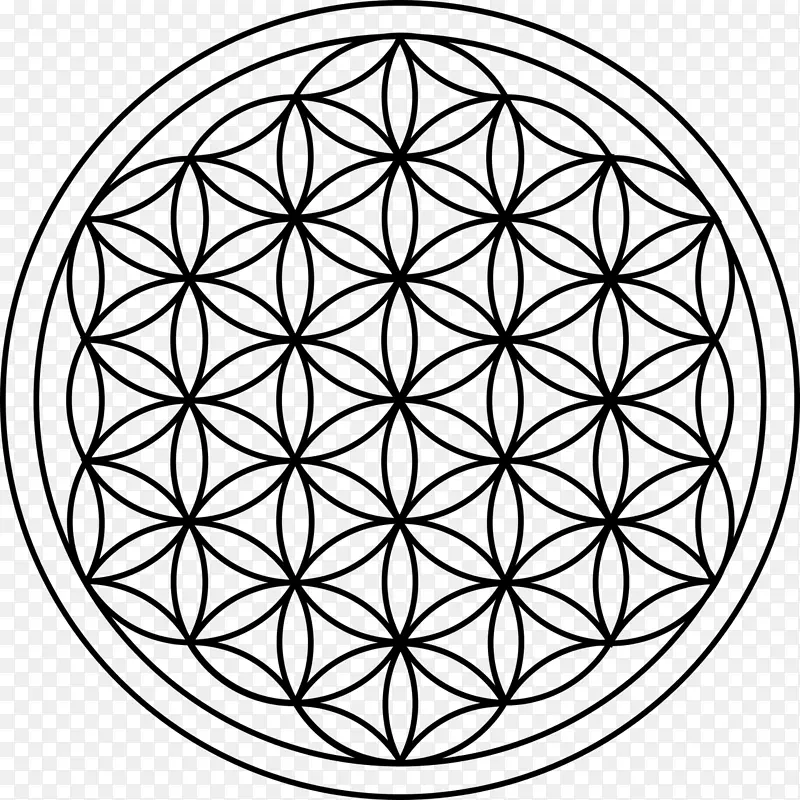 神圣几何学重叠圆网格符号.符号
