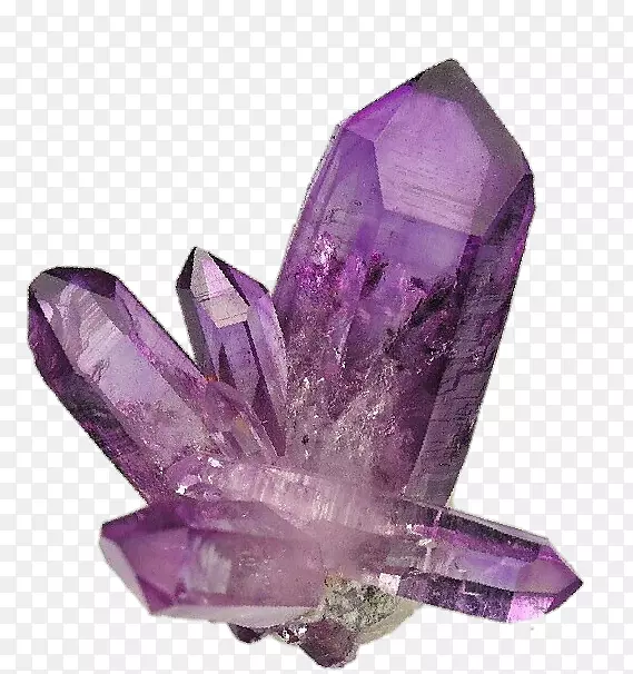 水晶紫水晶宝石矿物石英宝石