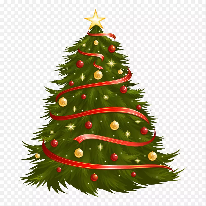 圣诞树装饰圣诞装饰剪贴画圣诞树