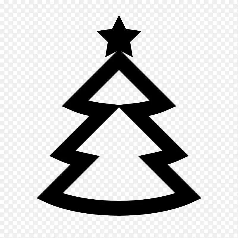 圣诞树符号计算机图标.圣诞树