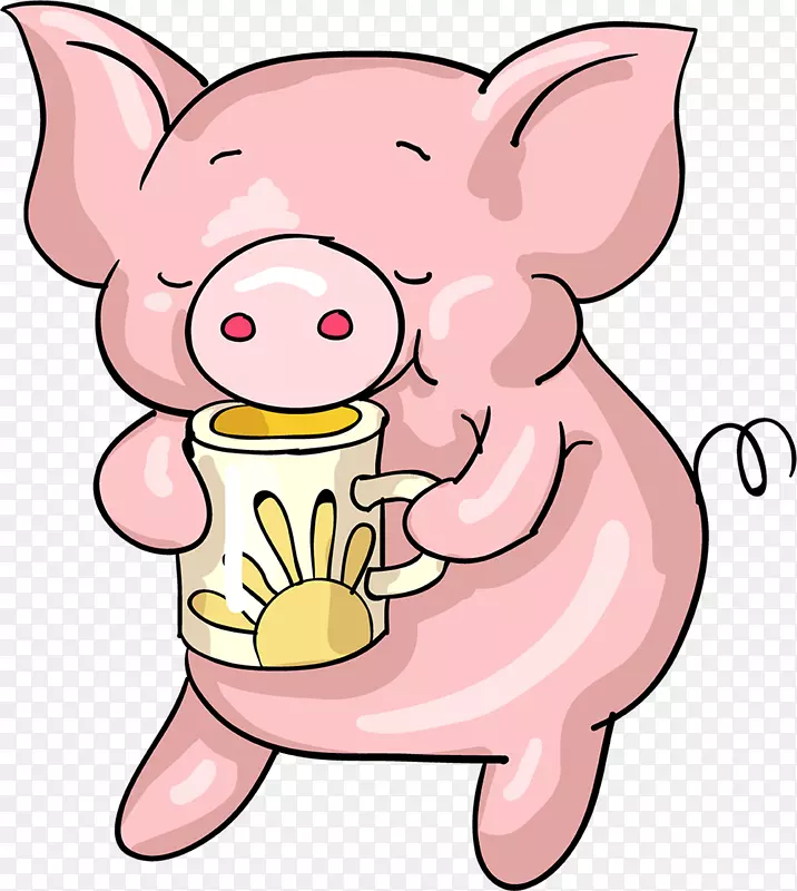 猪及猪卡通画夹艺术-猪