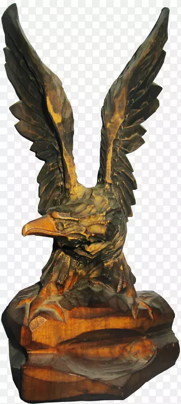 秃鹰雕塑鸟类摄影-鹰